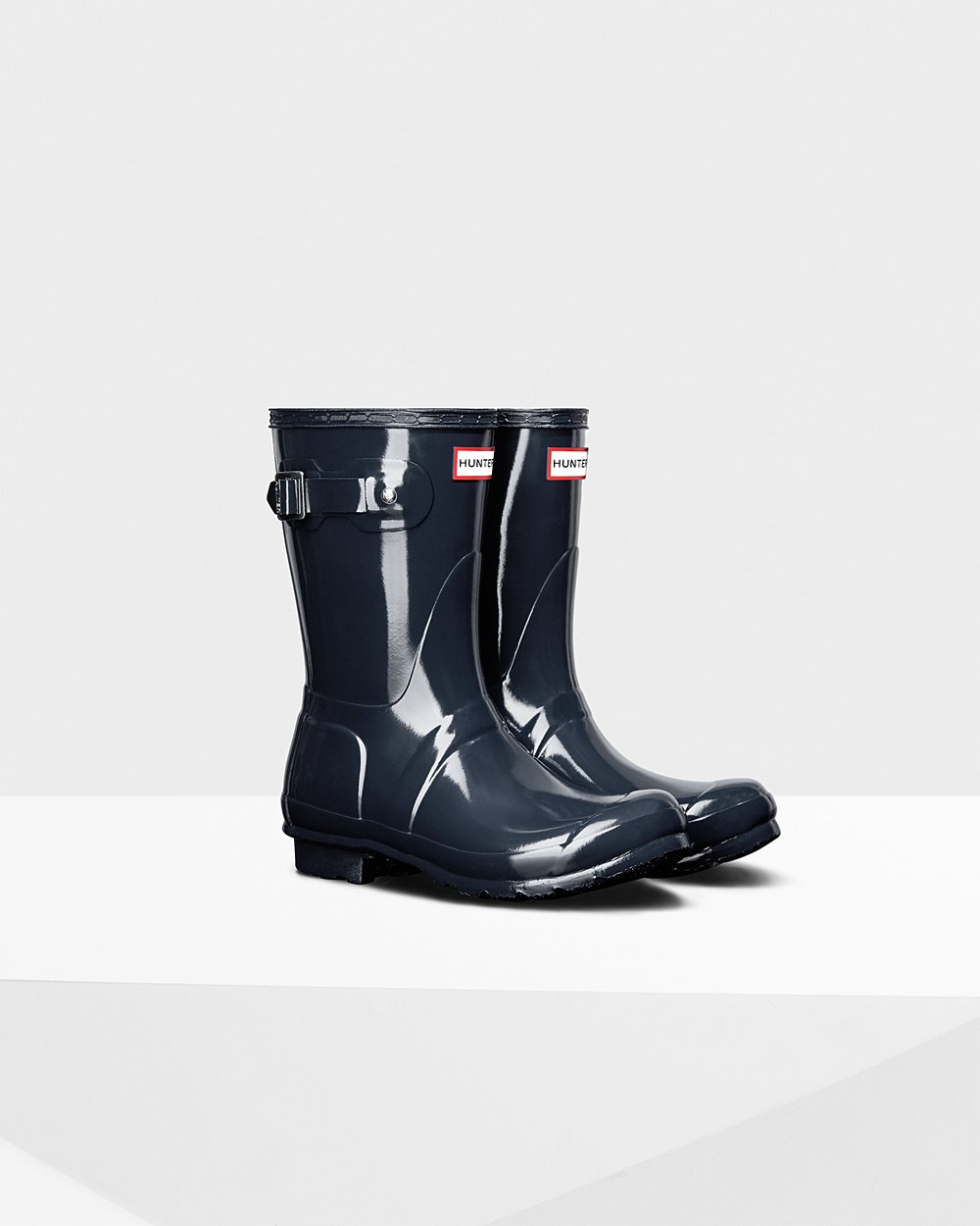Galochas Curtas Hunter Feminina Azul Marinho - Original Gloss - 89VHRBMSF